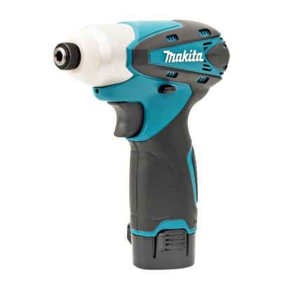 MAKITA สว่านไขควงกระแทกไร้สาย 10.8 โวลต์ 1/4 นิ้ว รุ่น TD090DWE แรงบิดสูงสุด 90 นิวตันเมตร รวมแบตเตอรี่และแท่นชาร์จ (มากีต้า)