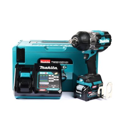 MAKITA เครื่องขันบล๊อกไร้สาย 40 โวลต์ 3/4 นิ้ว รุ่น TW001GD101 แรงบิดสูงสุด 1,800 นิวตันเมตร รวมแบตเตอรี่และแท่นชาร์จ (มากีต้า)