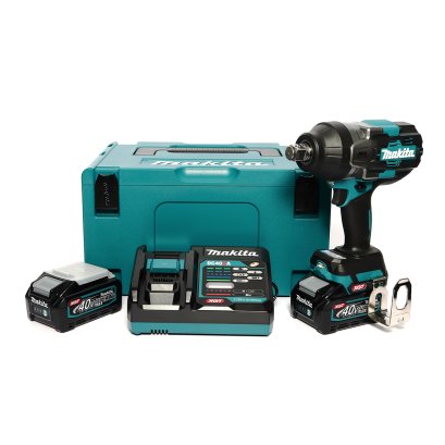 MAKITA เครื่องขันบล๊อกไร้สาย 40 โวลต์ 3/4 นิ้ว รุ่น TW001GM201 แรงบิดสูงสุด 1,800 นิวตันเมตร รวมแบตเตอรี่และแท่นชาร์จ (มากีต้า)