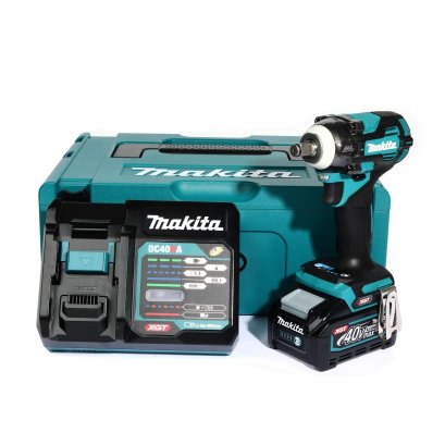 MAKITA เครื่องขันบล๊อกไร้สาย 40 โวลต์ 1/2 นิ้ว รุ่น TW004GM101 แรงบิดสูงสุด 350 นิวตันเมตร รวมแบตเตอรี่และแท่นชาร์จ (มากีต้า)