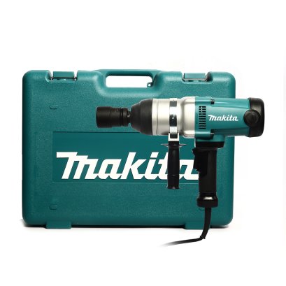 เครื่องขันน๊อตไฟฟ้า MAKITA ขนาด 1 นิ้ว กำลังไฟ 1,200 วัตต์ รุ่น TW1000 ความเร็วรอบตัวเปล่า 1,400 รอบ/นาที มีฉนวนสองชั้น สามารถปรับซ้ายขวาได้ กล่องสามารถพกพาได้ (มากีต้า)