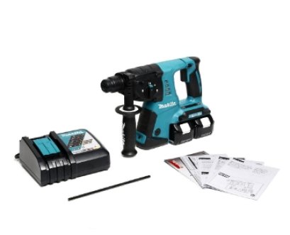 MAKITA สว่านโรตารี่ไร้สาย 36 โวลต์ ขนาด 26 มม. (1 นิ้ว) รุ่น DHR263RF2 ขนาดหัวจับดอกสว่าน 1/2 นิ้ว ใช้กับดอกสว่าน SDS PLUS รวมแบตเตอรี่-แท่นชาร์จ (มากีต้า)