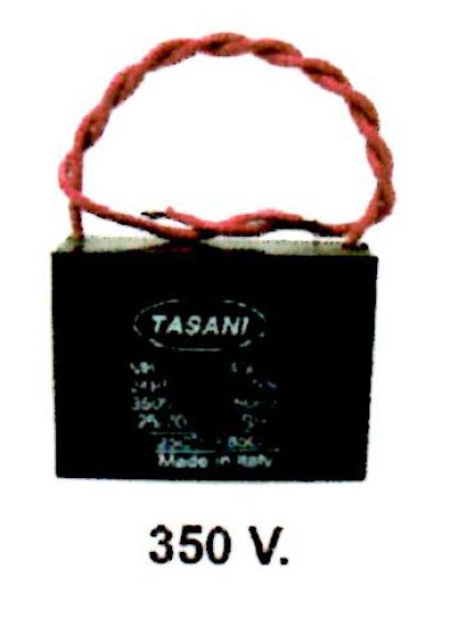 คอนเดนเซอร์สี่เหลี่ยมมีสาย A 350V