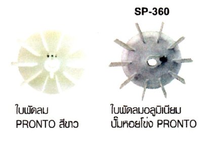 ใบพัดลมปั๊มหอยโข่ง PRONTO