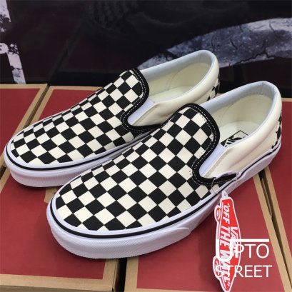 รองเท้า Vans Classic Slip-On - Black And White Checkerboard/White [VN000EYEBWW]