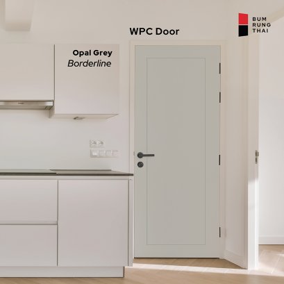ประตู WPC ทำสีสำเร็จ สี Opal Grey