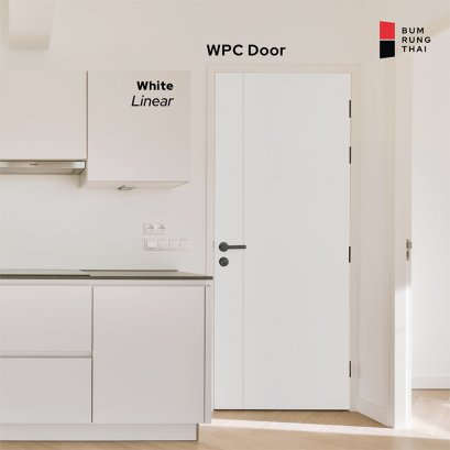 ประตู WPC ทำสีสำเร็จ สี White