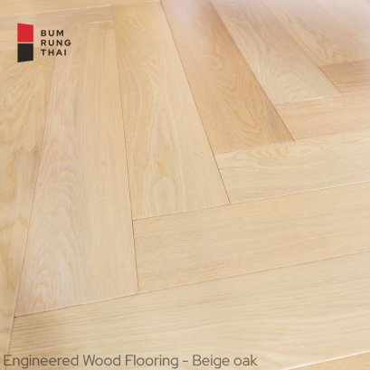 Engineered wood flooring -  Beige Oak