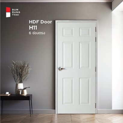ประตู HDF (H11) 6 ช่องตรง
