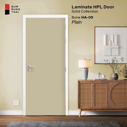 ประตูลามิเนต HPL สีพื้น Bone (HA-09)