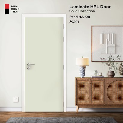 ประตูลามิเนต HPL สีพื้น Pearl (HA-08)