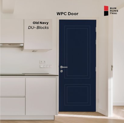 ประตู WPC ทำสีสำเร็จ สี Old Navy