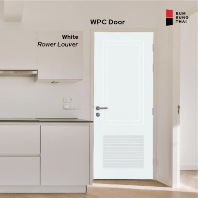 ประตู WPC ทำสีสำเร็จ สี White