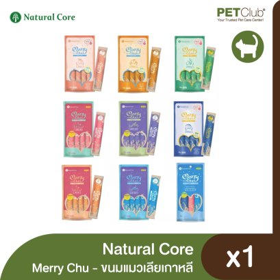 Natural Core Merry Chu Lickable Cat Treats - ขนมแมวเลียจากเกาหลี [14g.x4ซอง]