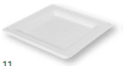 จานสี่เหลี่ยมผลิตจากชานอ้อย (ขาว) 200 x 200