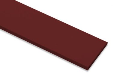 ไม้ระแนง เฌอร่า รุ่นขอบวี ผิวลายสัก สีแดงมะฮอกกานี 0.8x7.5x300 ซม.