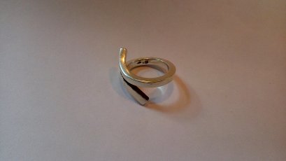 Silver Crossover Ring