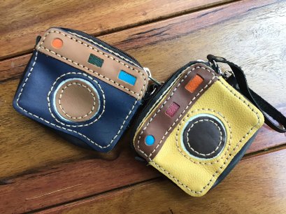 Leather Coin Bag-Cameras