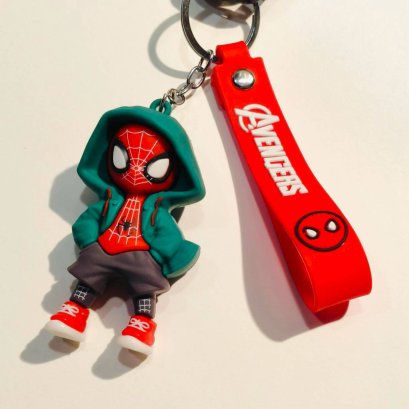 Spider -Man 3D PVC keychain (Green jacket)