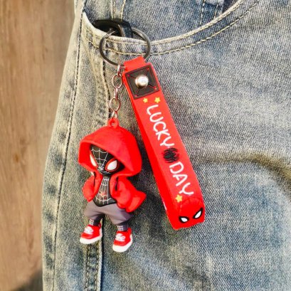 Spider -Man 3D PVC keychain (Red jacket)
