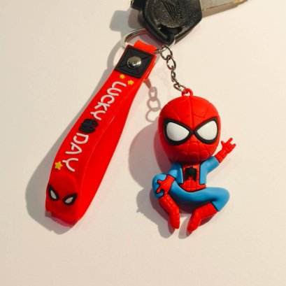 Spider -Man 3D PVC keychain (spinning a web)