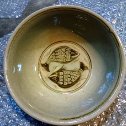 Ceramic Bowl 6&quot; - Wiang Galong (Fish)
