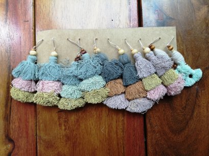 Fluffy tassel earring(Silver)