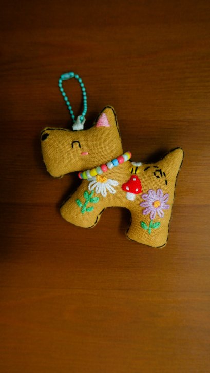 Brown Dog Keychian
