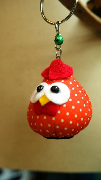 Chicken keychain - Orange