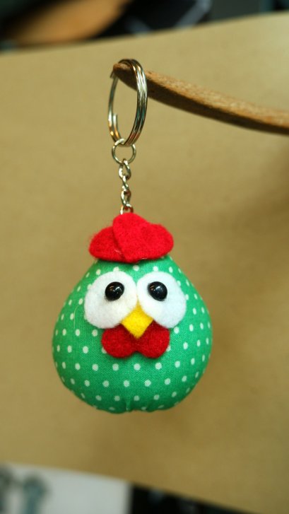 Chicken keychain - Light Green