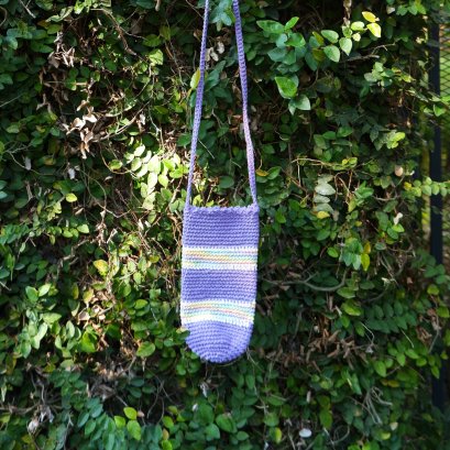 Purple crochet Water Bottle Holder