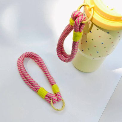 Pink & Yellow Phone Strap