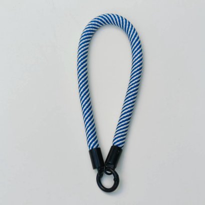 Blue & White Phone Strap with Twisted Pattern