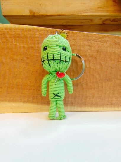 Braided Rope Keychain- Green Mummy