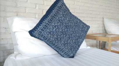 Pillowcase (small size) made from burn candle pattern fabric