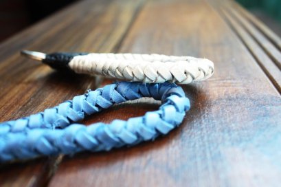 Braided Leather Keychain