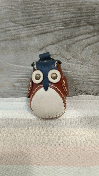 Owl Keychain (Brown - White)