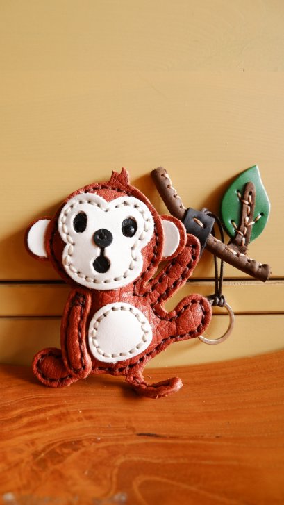 Money leather keychain - Orange