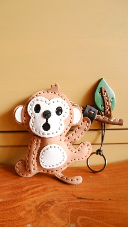 Money leather keychain - Light Brown