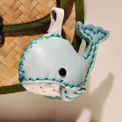 Baby Blue Whale Keychain
