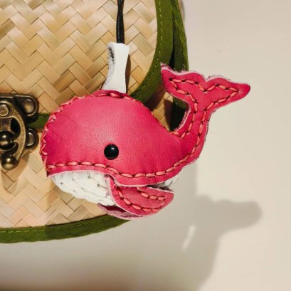 Red Whale Keychain