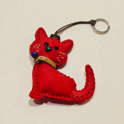 Red kitten keychain
