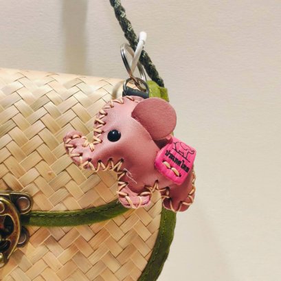 Red baby elephant keychain