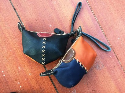 Leather Coin Bag-two side
