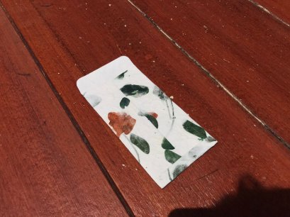 Flower Envelope from mulberry paper