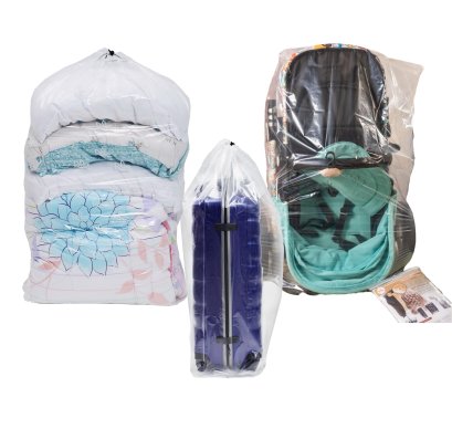 Set of 4 bags M Size Dust Cover Big Plastic Drawstring Bags Multi-Purpose