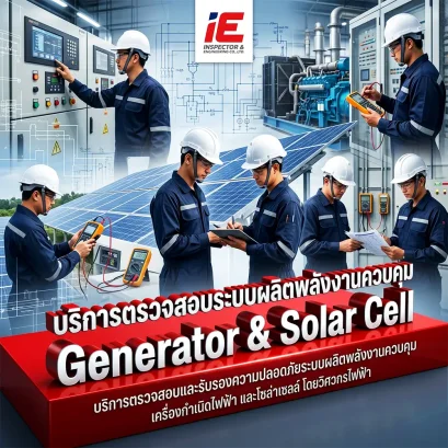 บริการตรวจสอบระบบผลิตพลังงานควบคุม (Generator &amp; Solar Cell)