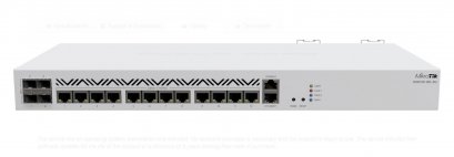 CCR2116-12G-4S+ : Cloud Core Router, 16 cores, 4x 10G SFP+ ports, M.2 PCIe slot, 6x faster BGP Performance, dual-redundant power supply