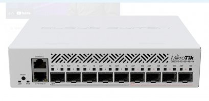 CRS310-1G-5S-4S+IN ,Cloud Router Switch 10 Gigabit fibre connectivity way over a 100 meters – for small offices or ISPs. Hardware offloaded VLAN-filtering and even some L3 routing, RouterOS L5