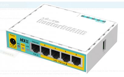 RB750UPr2 ,5xEthernet with PoE output for four ports, USB, 650MHz CPU, 64MB RAM, RouterOS L4